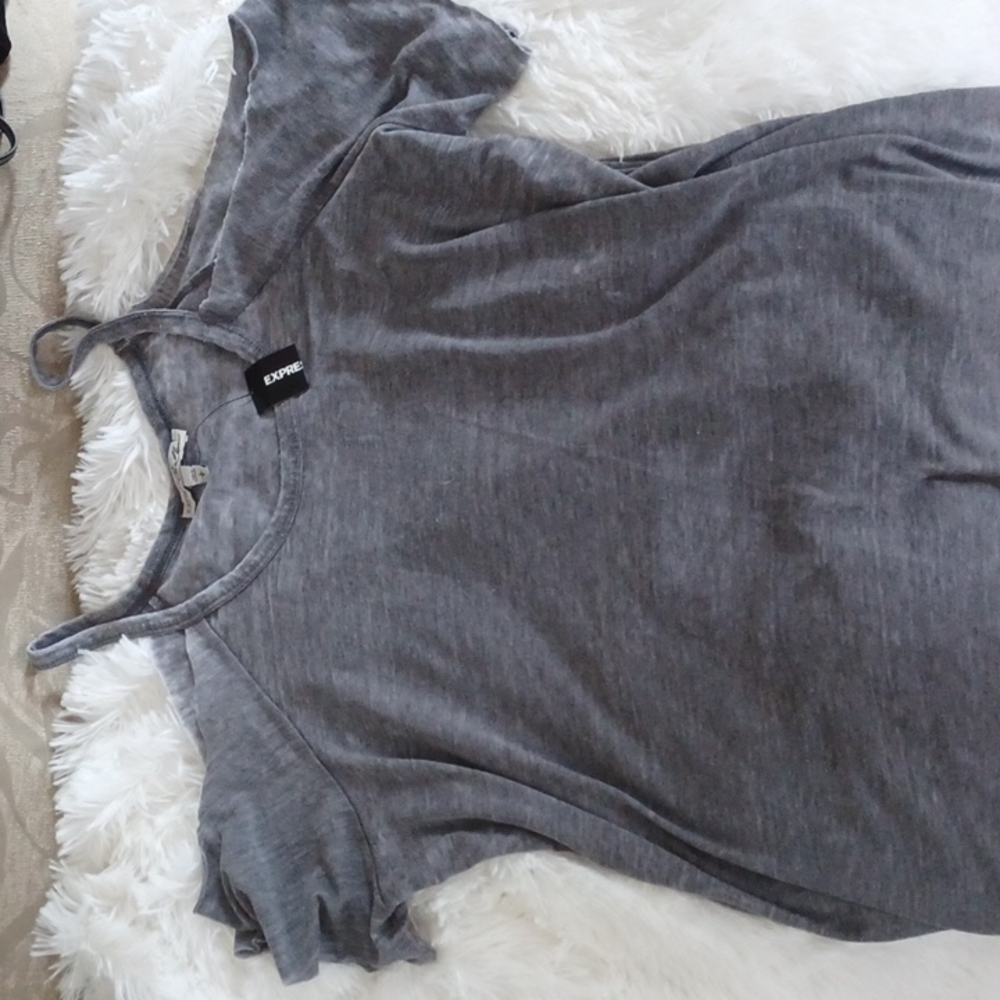 NWT EXPRESS Grey Tank Top/Short Sleeve
